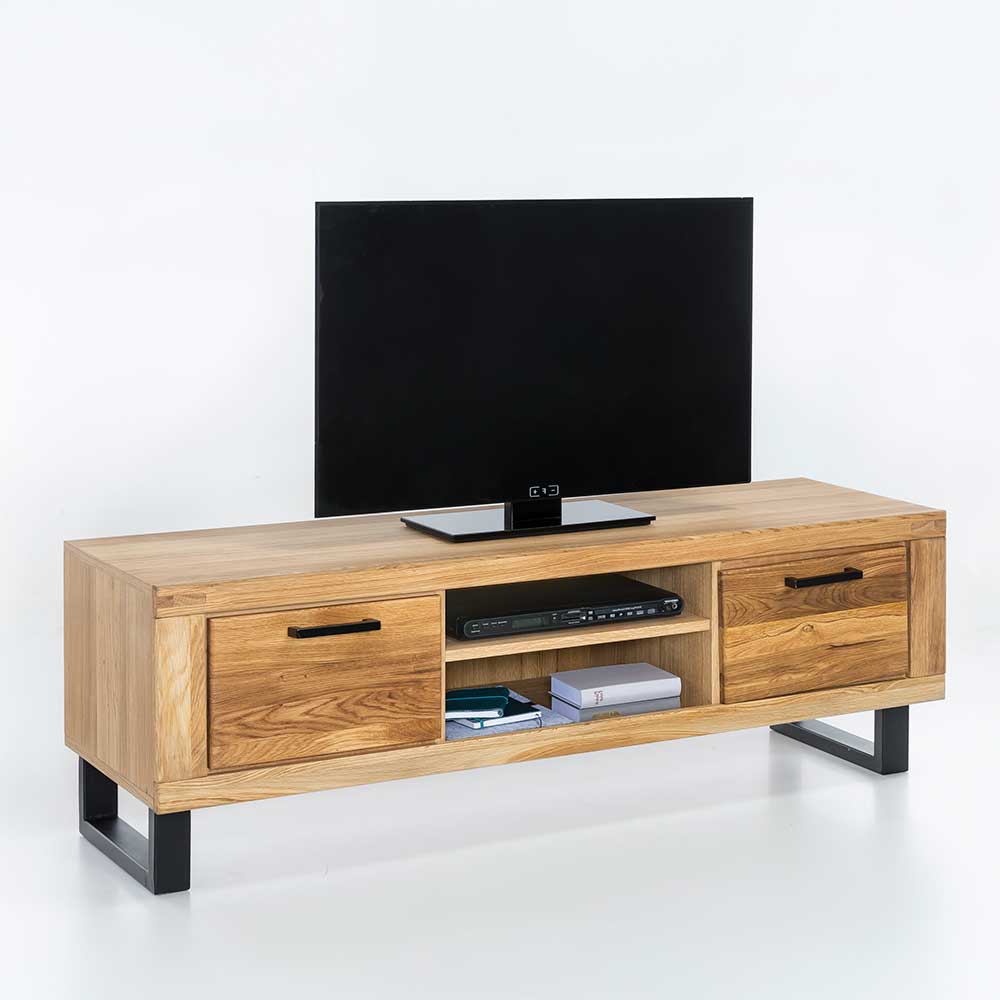 Fernsehboard aus Wildeiche teilmassiv 170 cm breit von Homedreams – Bild 2