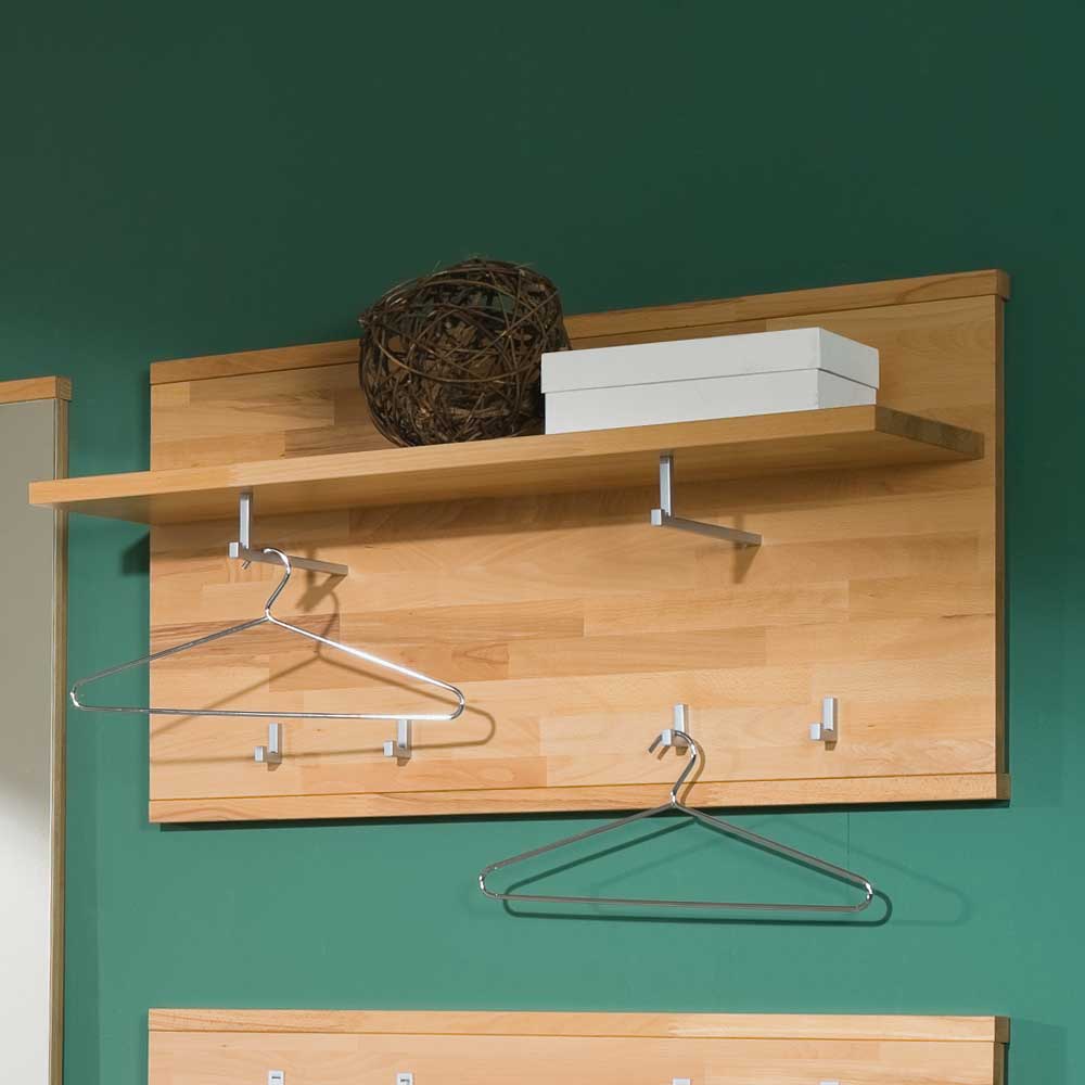 Wandgarderobe aus Kernbuche Massivholz mit Ablage von Wooding Nature – Bild 2