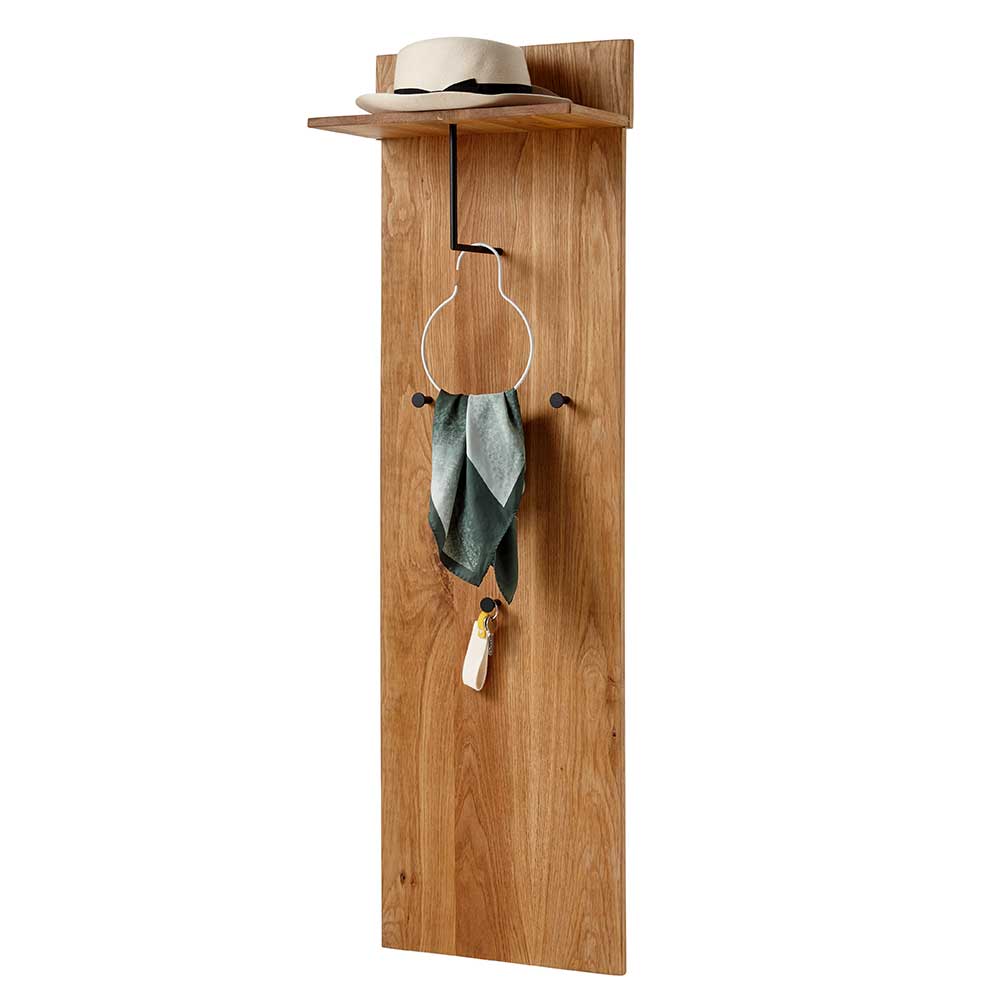 Garderobenpaneel aus Eiche Massivholz geölt Hutablage aus Holz von TopDesign – Bild 2