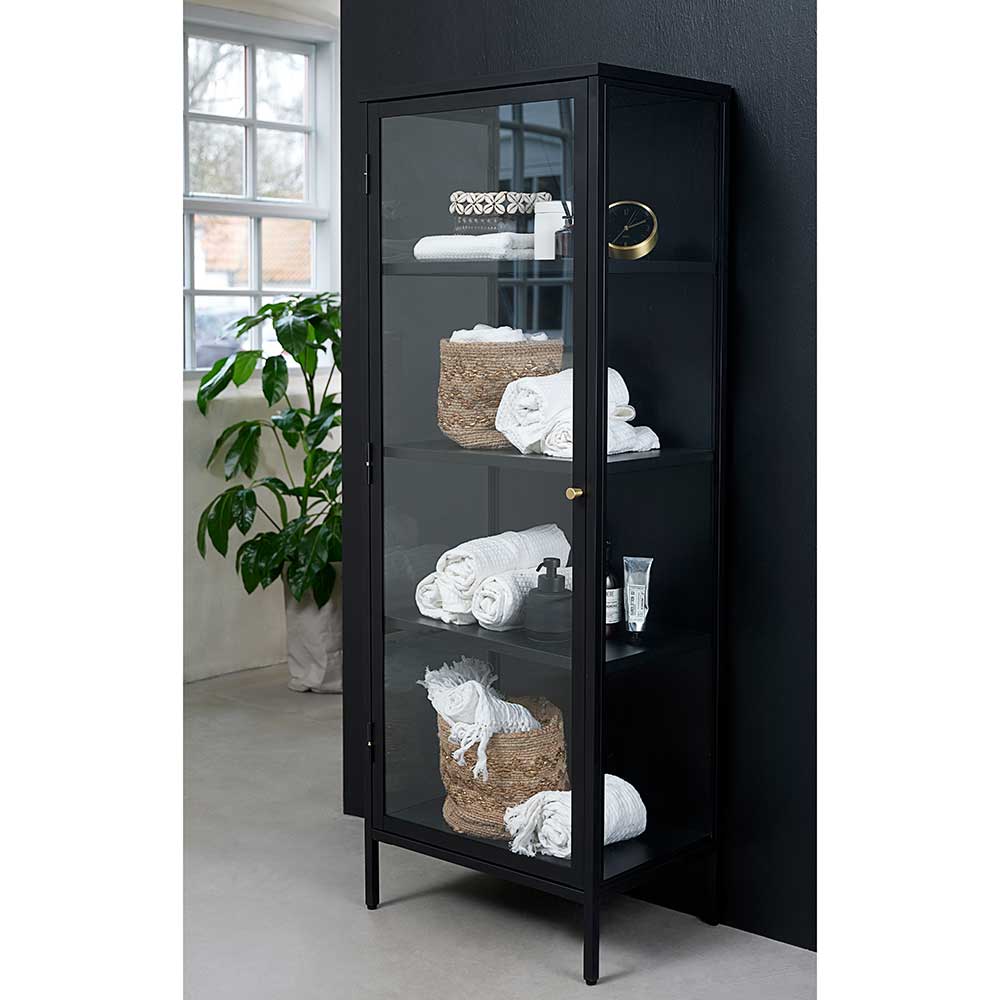 Esszimmer Vitrine aus Metall in Schwarz 1 türig von TopDesign – Bild 2