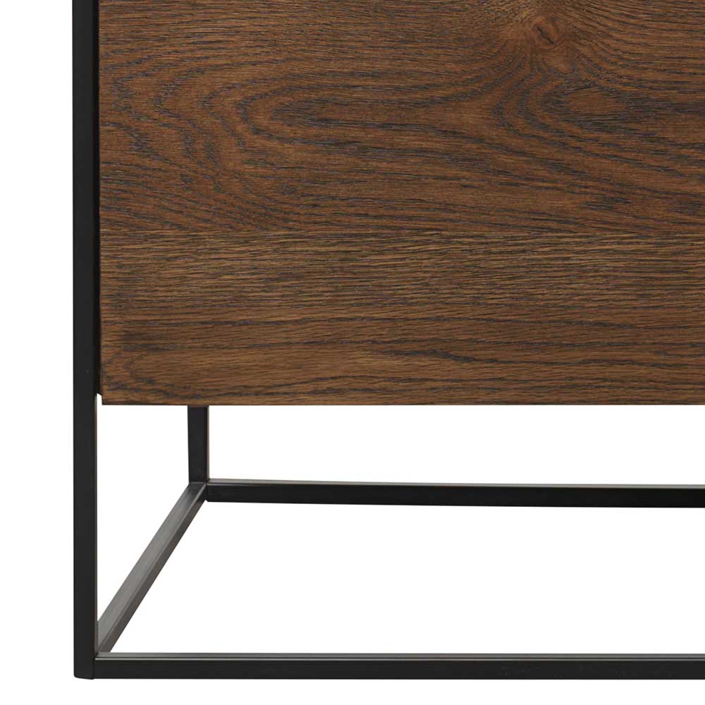 Wohnzimmer Kommode in Schwarz und Wildeiche dunkel furniert 155 cm breit von TopDesign – Bild 3