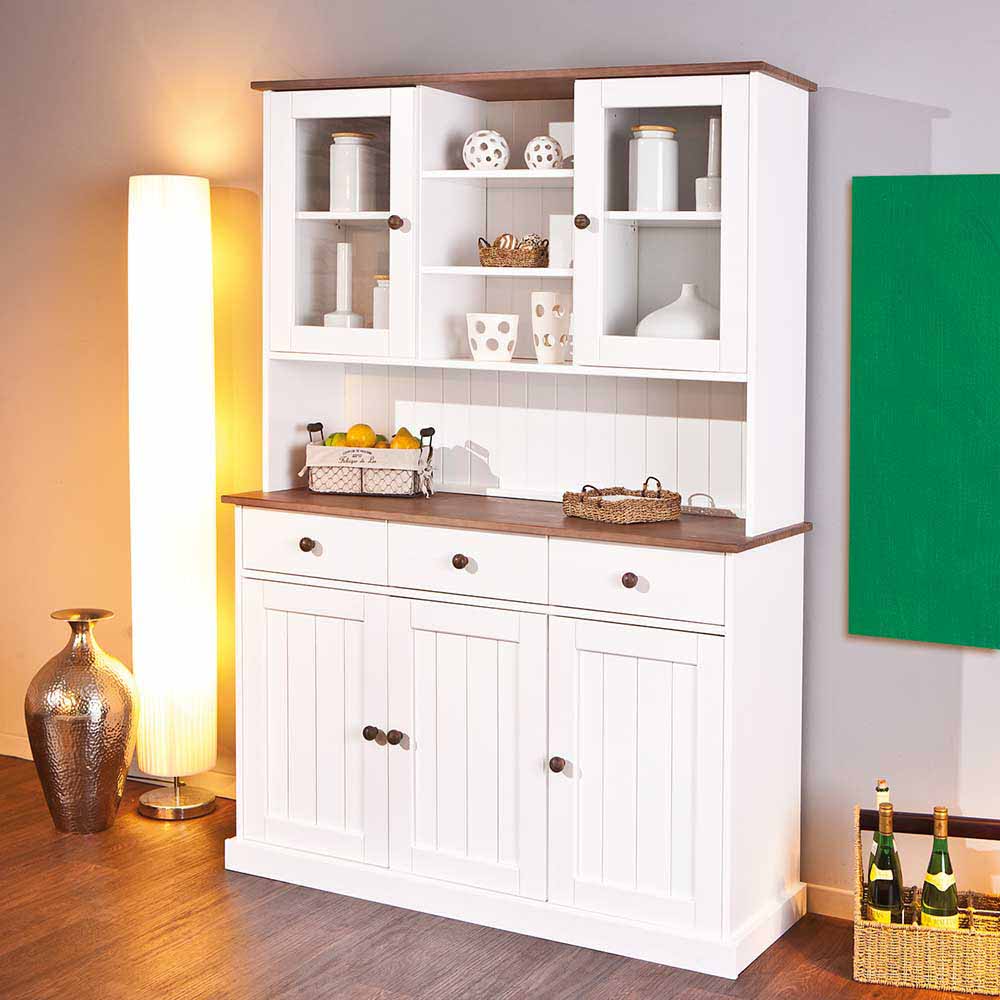 Esszimmer Buffet in Weiß Braun Kiefer massiv von TopDesign – Bild 2