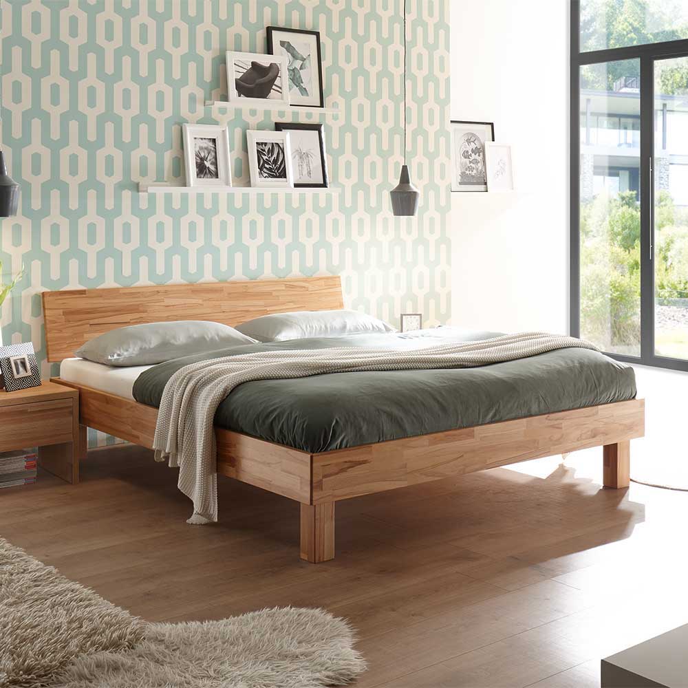 Bettgestell aus Kernbuche Massivholz geölt von TopDesign – Bild 2