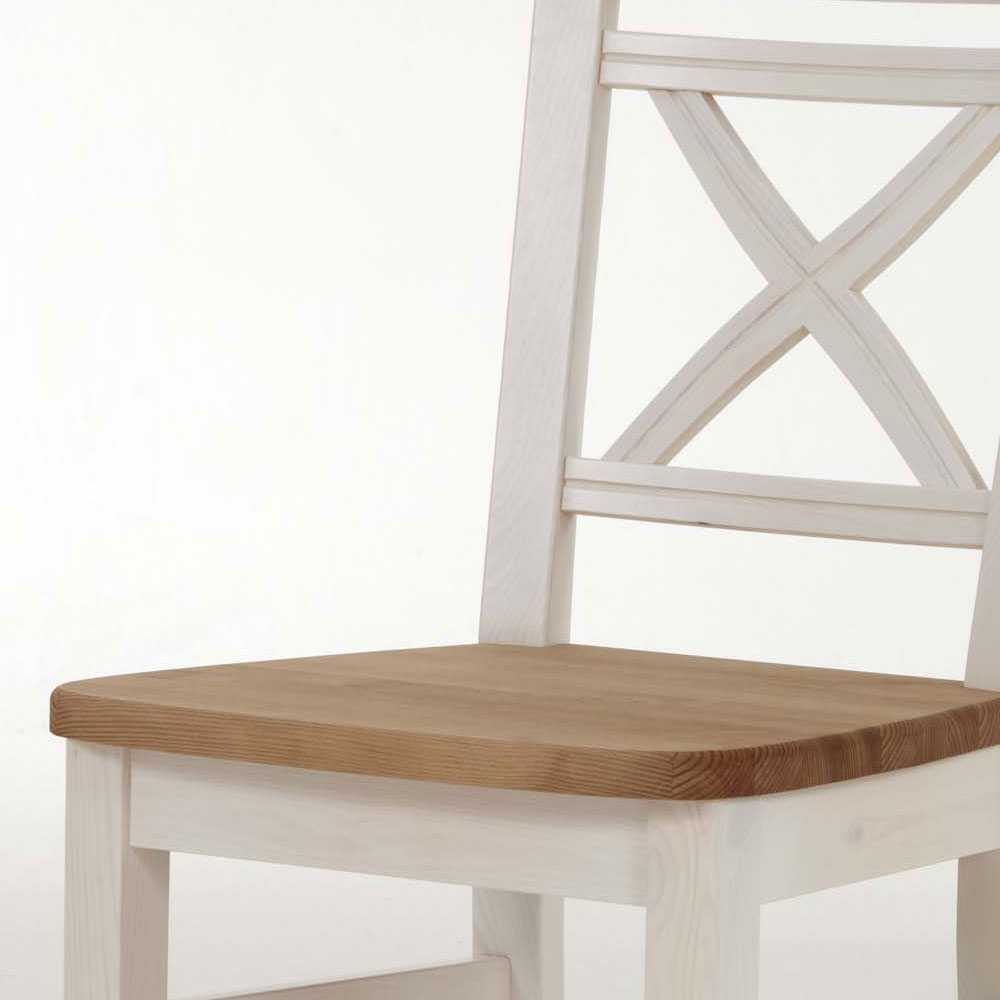 Esszimmerstuhl aus Kiefer Massivholz Landhausstil (2er Set) von Life Meubles – Bild 3