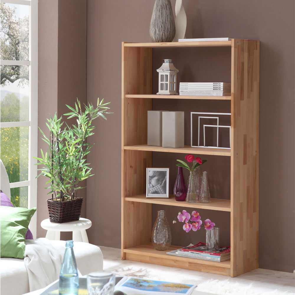 Regal in Buchefarben 80 cm breit von Massivio