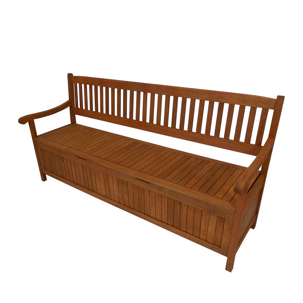 Stauraum Gartenbank aus Eukalyptusholz 180 cm breit von 4Home – Bild 3