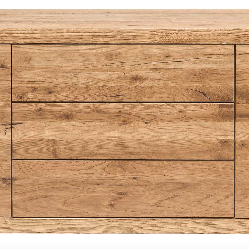 Wohnzimmer Kommode aus Asteiche Massivholz Bügelgestell in Schwarz von Natura Classico – Bild 3